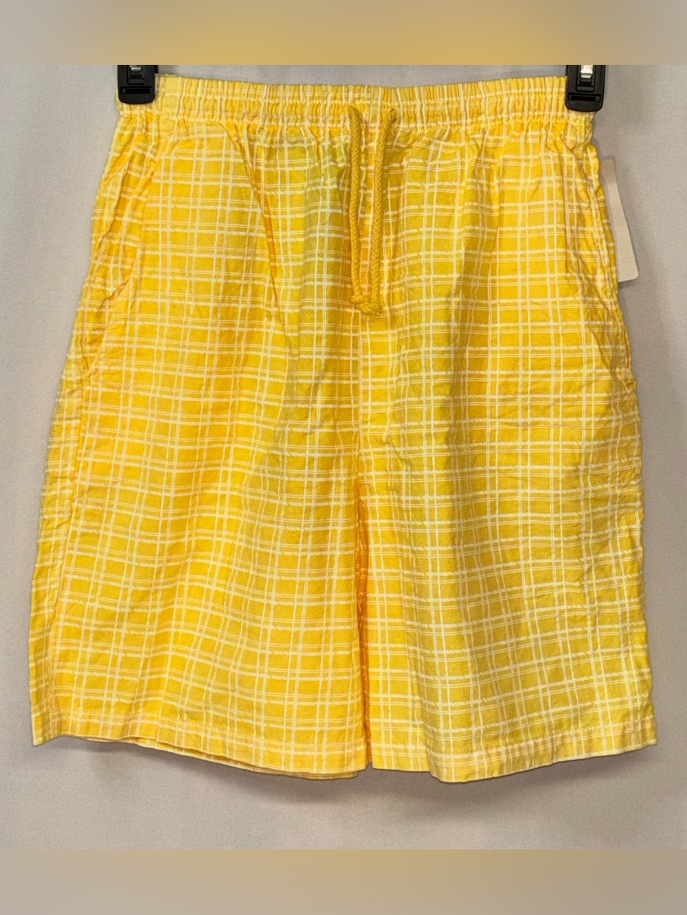 Vintage 90s Fresh Produce Yellow Plaid Shorts M Sunflower Coastal Grandmacore